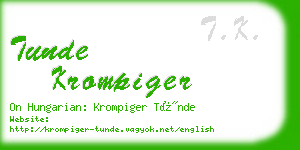 tunde krompiger business card